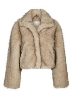 Steff Faux Fur Jacket Beige