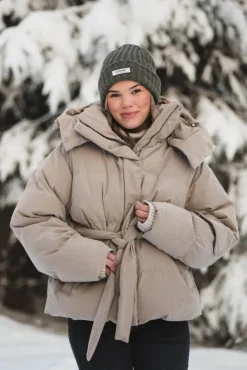 Steilia Brushed Down Jacket Beige