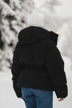 Steilia Brushed Down Jacket Black