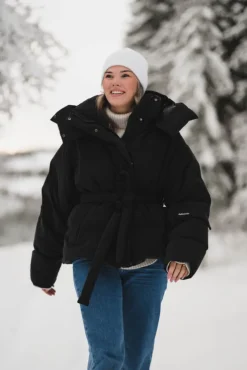 Steilia Brushed Down Jacket Black