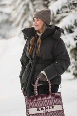 Steilia Brushed Down Jacket Dark Green