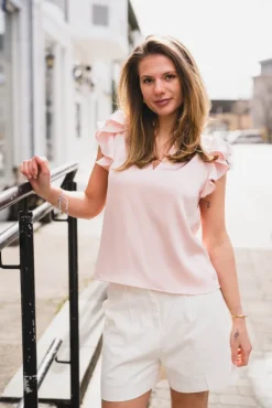 Stella Heavy Sateen Blouse Light Pink