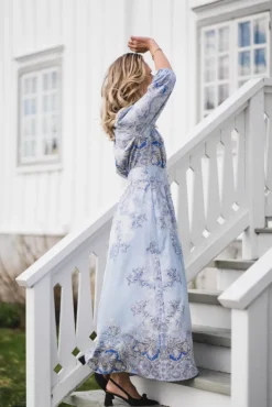 Stellar Artist Paisley Dress Light Blue