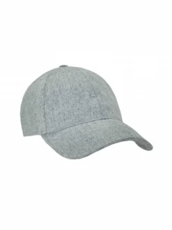 Sterling Grey Wool Soft Front Baseball Cap Grey