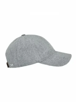 Sterling Grey Wool Soft Front Baseball Cap Grey