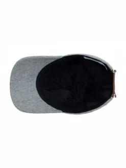 Sterling Grey Wool Soft Front Baseball Cap Grey