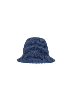 Strawchet Saverina Straw Hat Vintage Indigo Blue