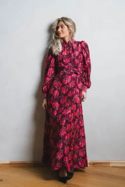 Striped Organza Belt Dress Romace