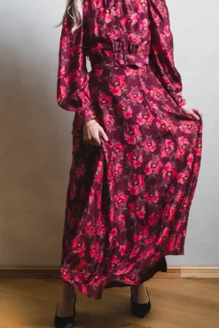 Striped Organza Belt Dress Romace
