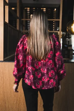 Striped Organza Blouse Romace
