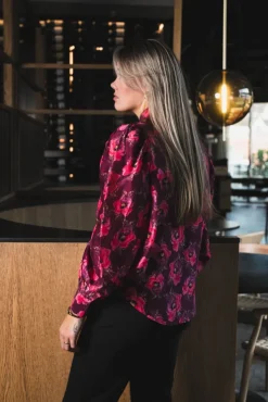 Striped Organza Blouse Romace