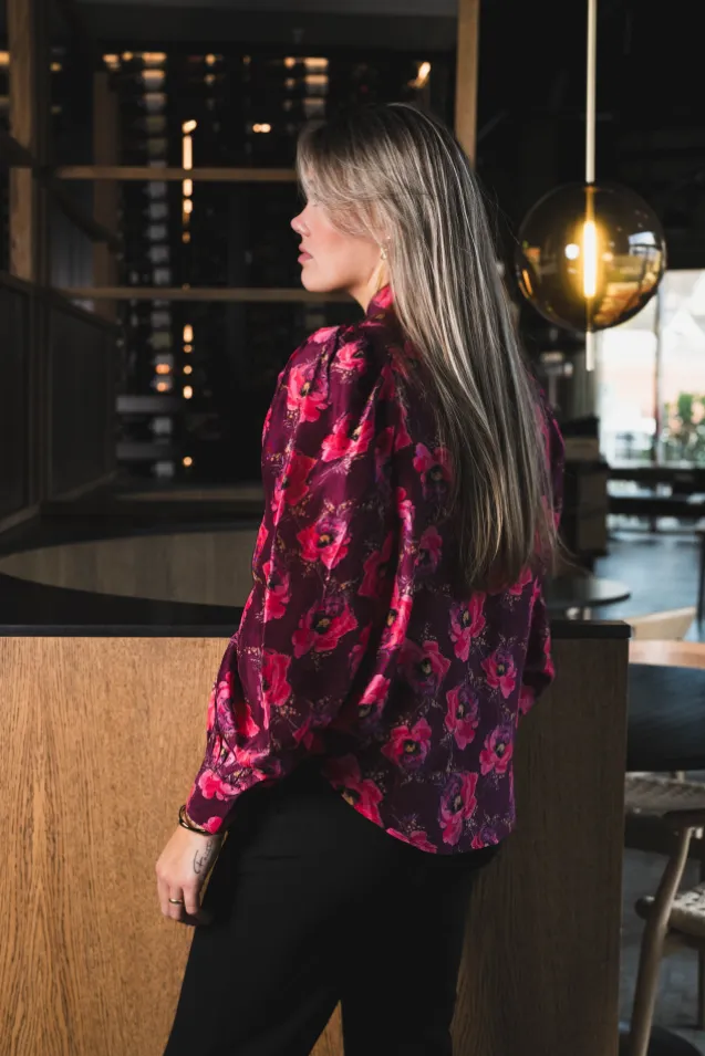 Striped Organza Blouse Romace