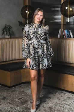 Striped Organza Mini Dress Callidora
