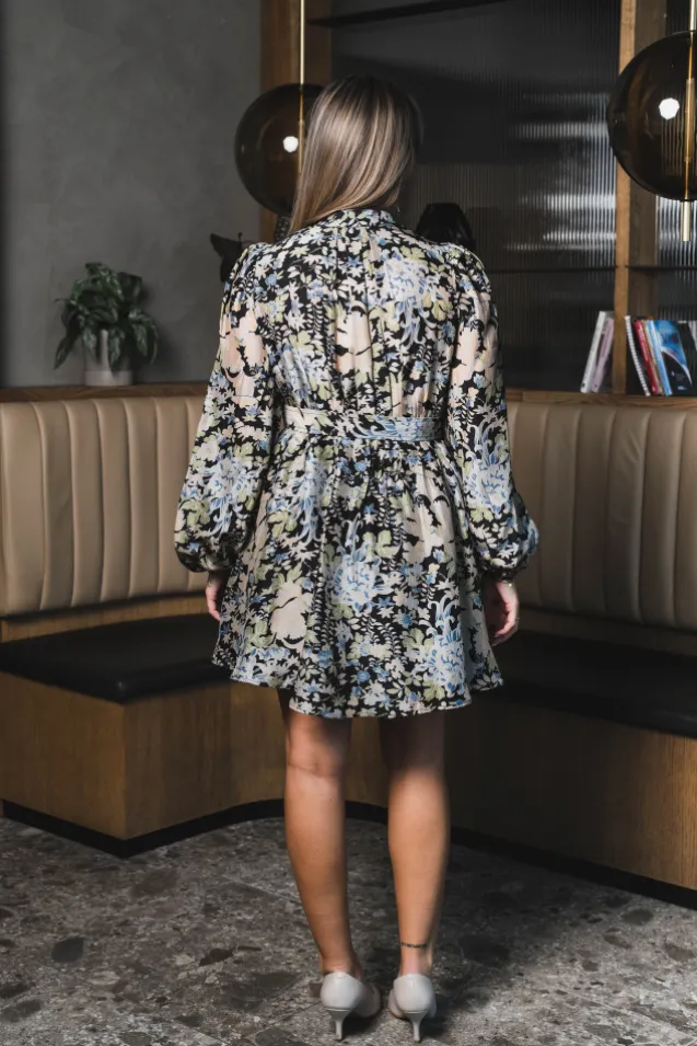 Striped Organza Mini Dress Callidora