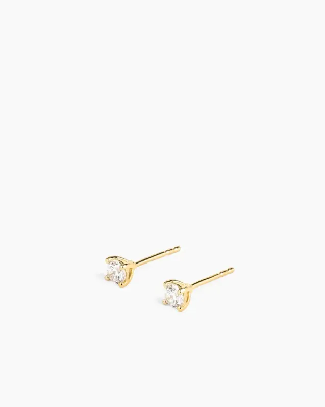 Stud Earrings Gold 6 mm