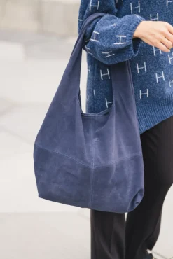 Suede Dalliea Bag Dark Blue