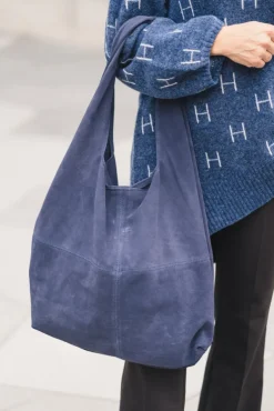 Suede Dalliea Bag Dark Blue