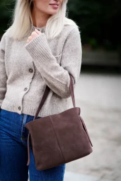 Suede Fraya Small Bag Hot Fudge Brown