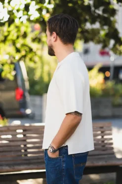 Summer Knit Zip Through Ecru