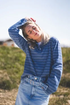 Sunny Polo Blue Stripe