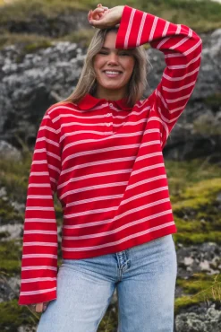 Sunny Polo Red Stripe