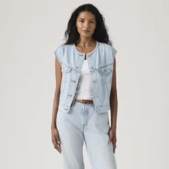 90S Vest Top Indigo Worn In