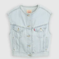 90S Vest Top Indigo Worn In