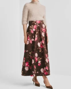 Taffeta Maxi Skirt Soft Bloom