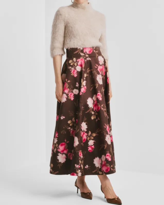 Taffeta Maxi Skirt Soft Bloom