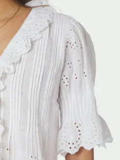 Talise Emb Blouse White