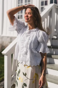 Talise Emb Blouse White
