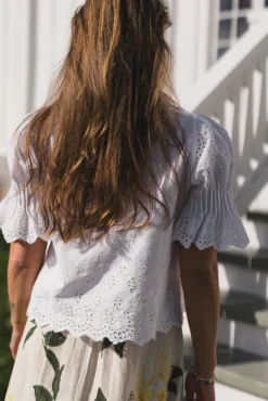 Talise Emb Blouse White