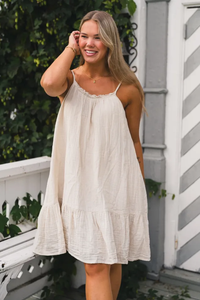 Tanger Short Dress White Swan