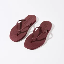 Tapered Flip Flops Burgundy
