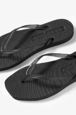 Tapered Flip Flops Trans Black
