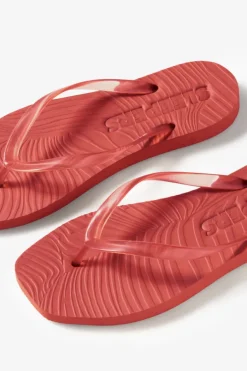 Tapered Flip Flops Trans Red