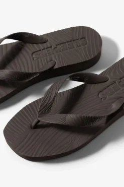 Tapered Platform Flip Flops Brown