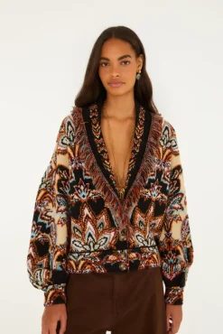 Tapestry Dream Cream Knit Fringe Cardigan