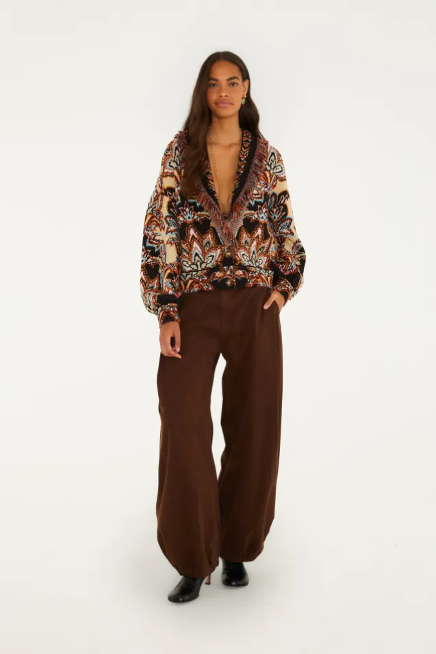 Tapestry Dream Cream Knit Fringe Cardigan
