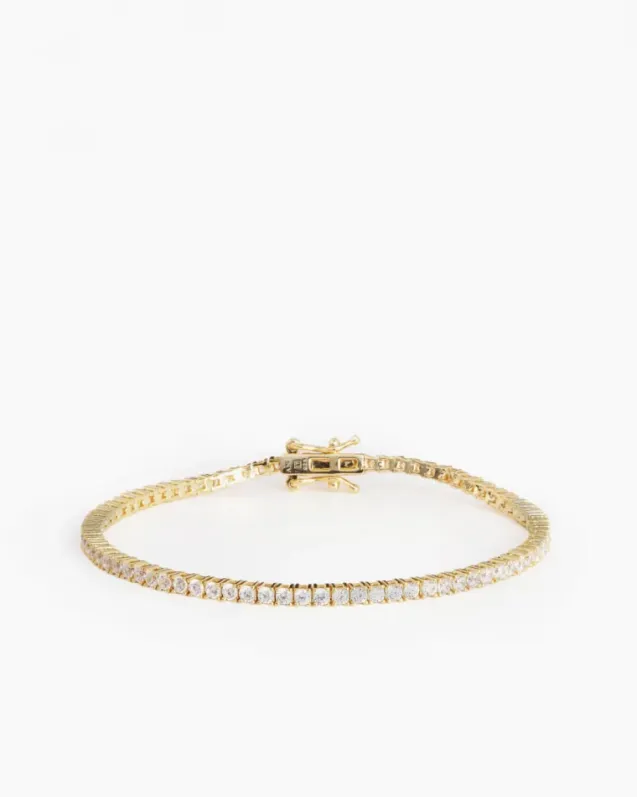 Tennis Bracelet Gold 2 mm