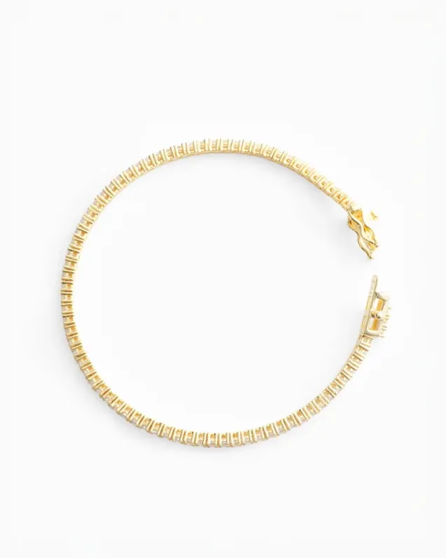 Tennis Bracelet Gold 2 mm
