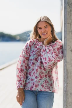 Tessa Print Blouse Turkis