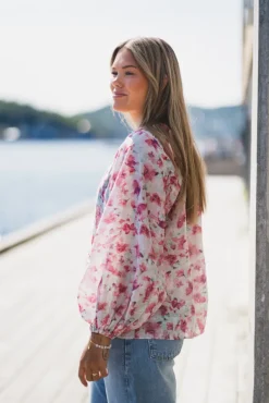 Tessa Print Blouse Turkis