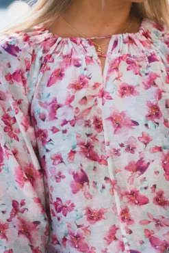Tessa Print Blouse Turkis