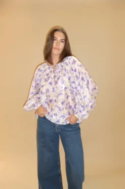 Tessa Print Blouse Yellow