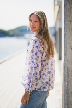 Tessa Print Blouse Yellow