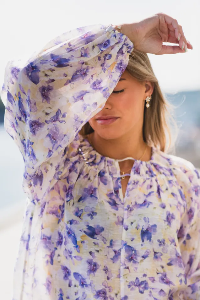 Tessa Print Blouse Yellow