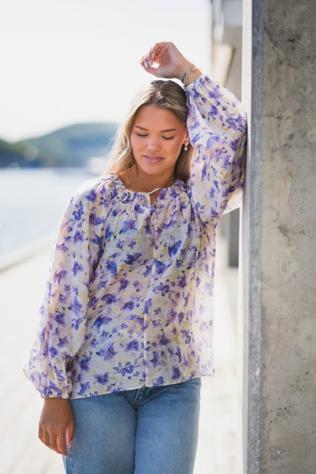 Tessa Print Blouse Yellow