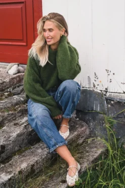 Thea Amalie Pullover Chive Melange