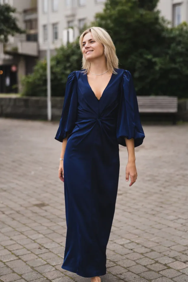 Thea 3/4 Long Dress Evening Blue